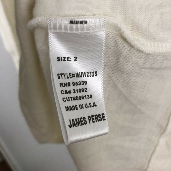 James Perse Open Drape Wrap Cardigan Sweater Ivory Size 2 Medium Long Sleeves - Picture 3 of 4